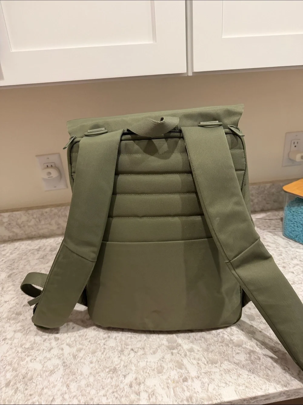 BEIS Olive Green Baby Bag Backpack